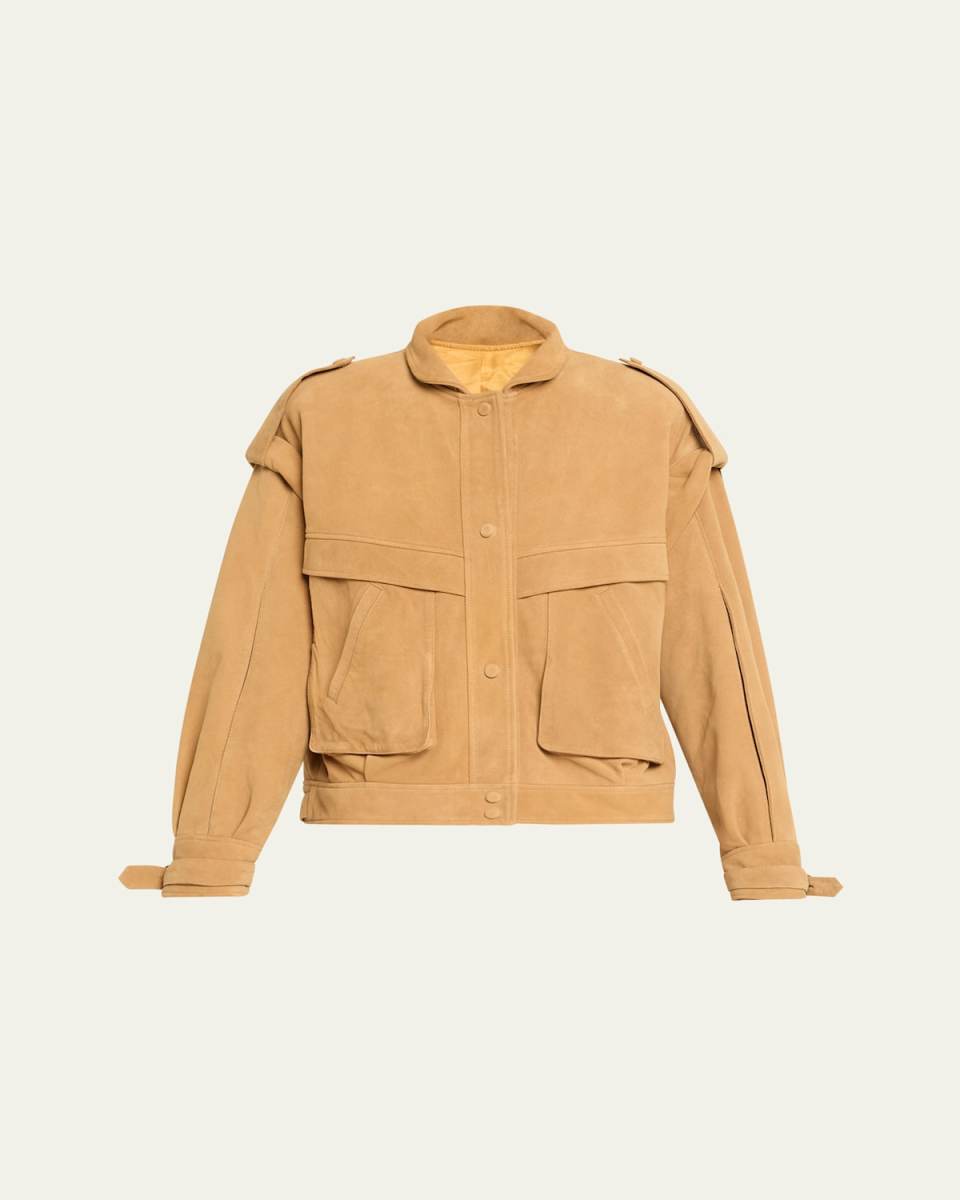 Oversized Leather Suede Jacket